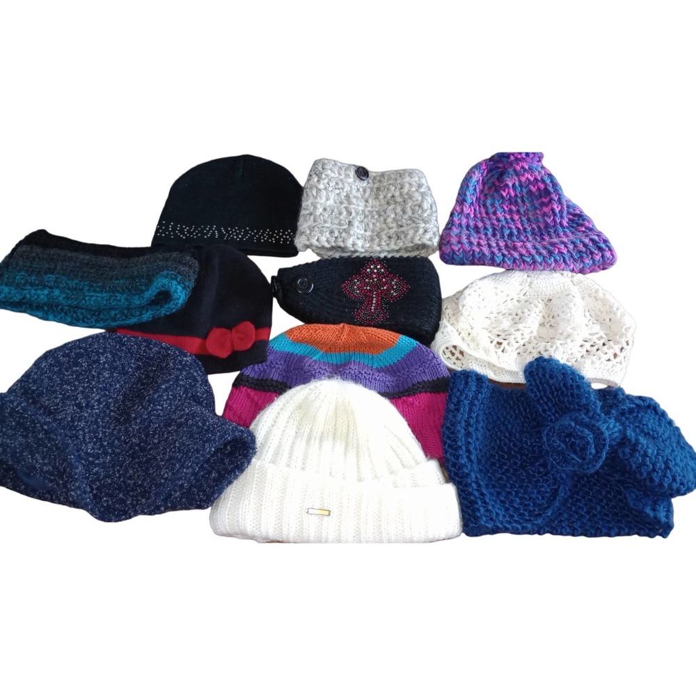 Reselling lot of winter hats/head wraps